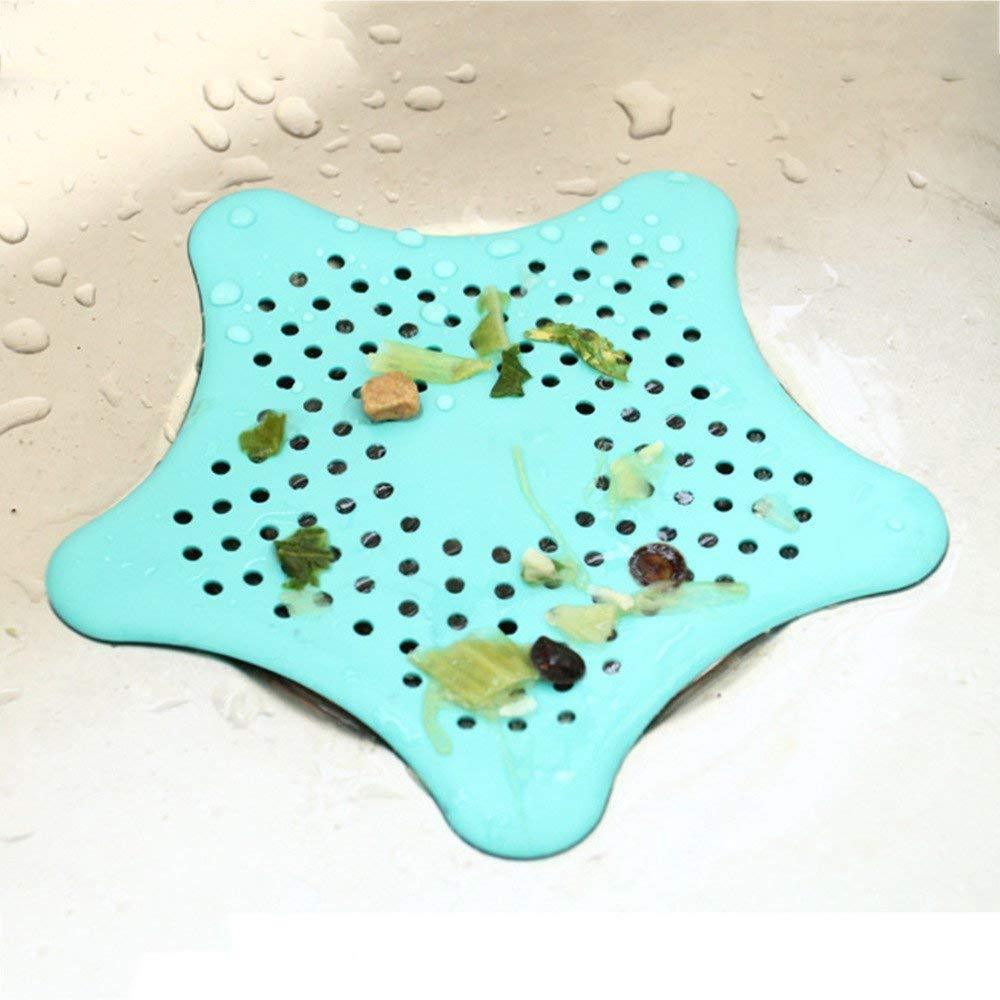 0829 Silicone Star Shaped Sink Filter Bathroom Hair Catcher Drain Strainers for Basin DeoDap 0829 Silicone Star Shaped Sink Filter Bathroom Hair Catcher Drain Strainers for Basin DeoDap
